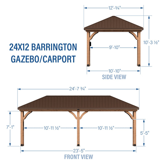 24x12 Barrington Carport/Gazebo